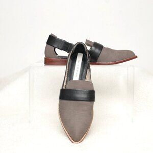 Matt Bernson Womens Black Gray Pointed Toe Flat Size 8